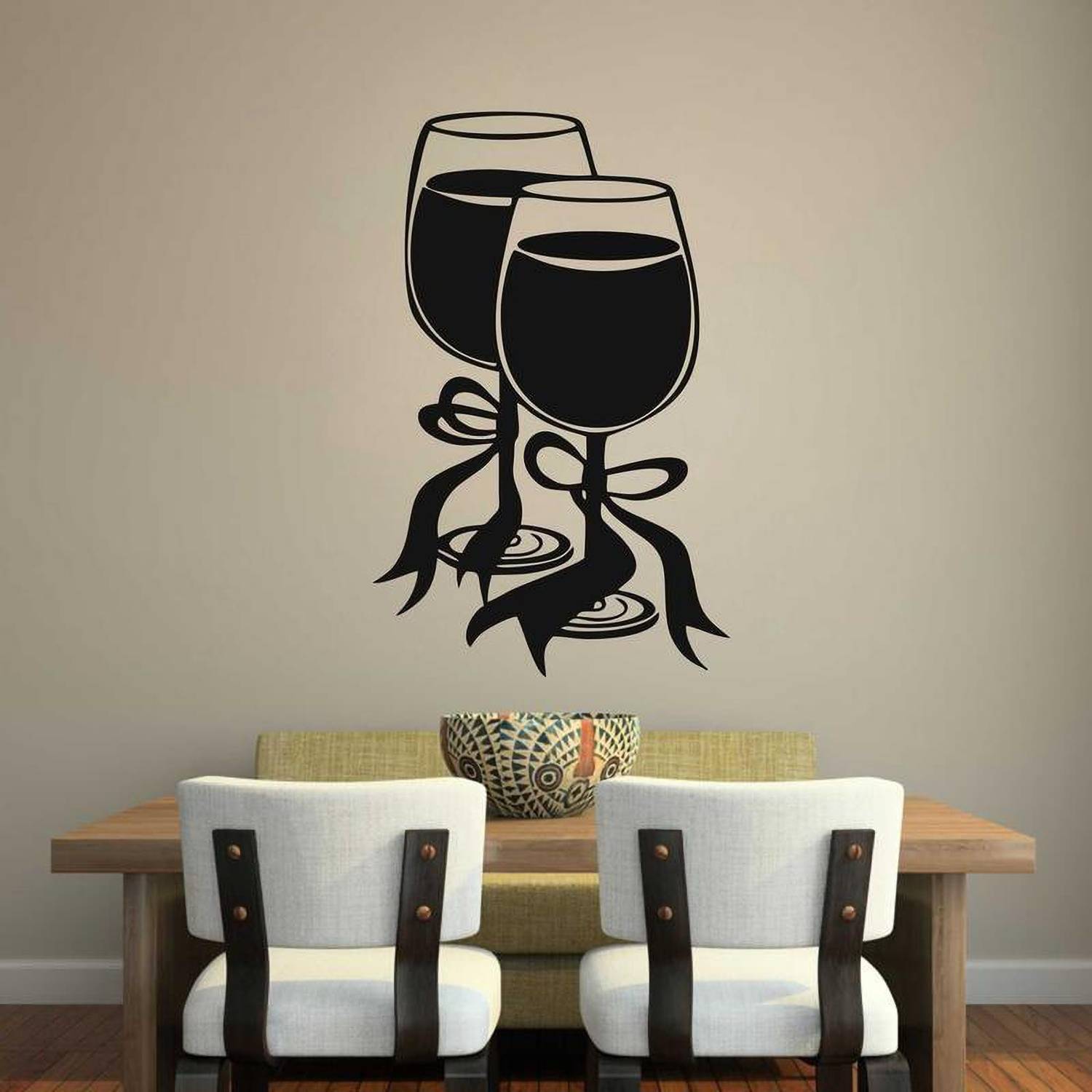 JNM Enterprise 96 cm Wine Glass Design Wall Sticker ( Cover Area :- 60 X 96  Cm) Self Adhesive Sticker Price in India - Buy JNM Enterprise 96 cm Wine  Glass Design