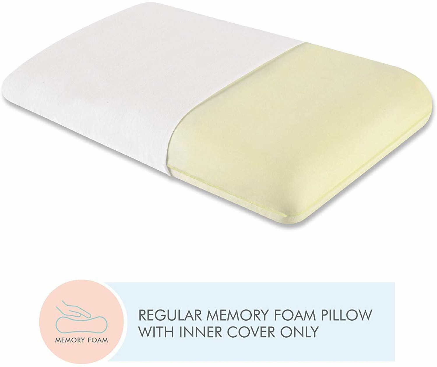 Image of The White Willow Memory Foam Sleeping Pillow Pack of 1 Solid Regular Sleeping Bed Pillow