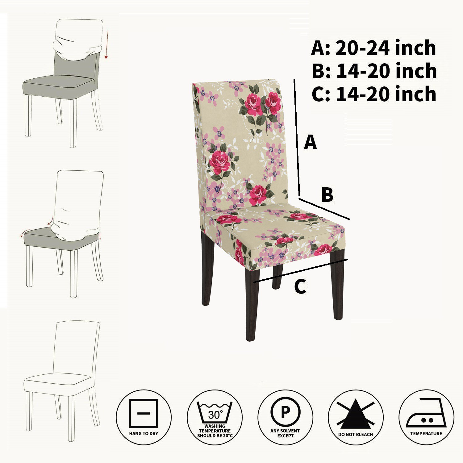 Image of DECORIAN Polycotton 1 Seater Chair Floral Cover
