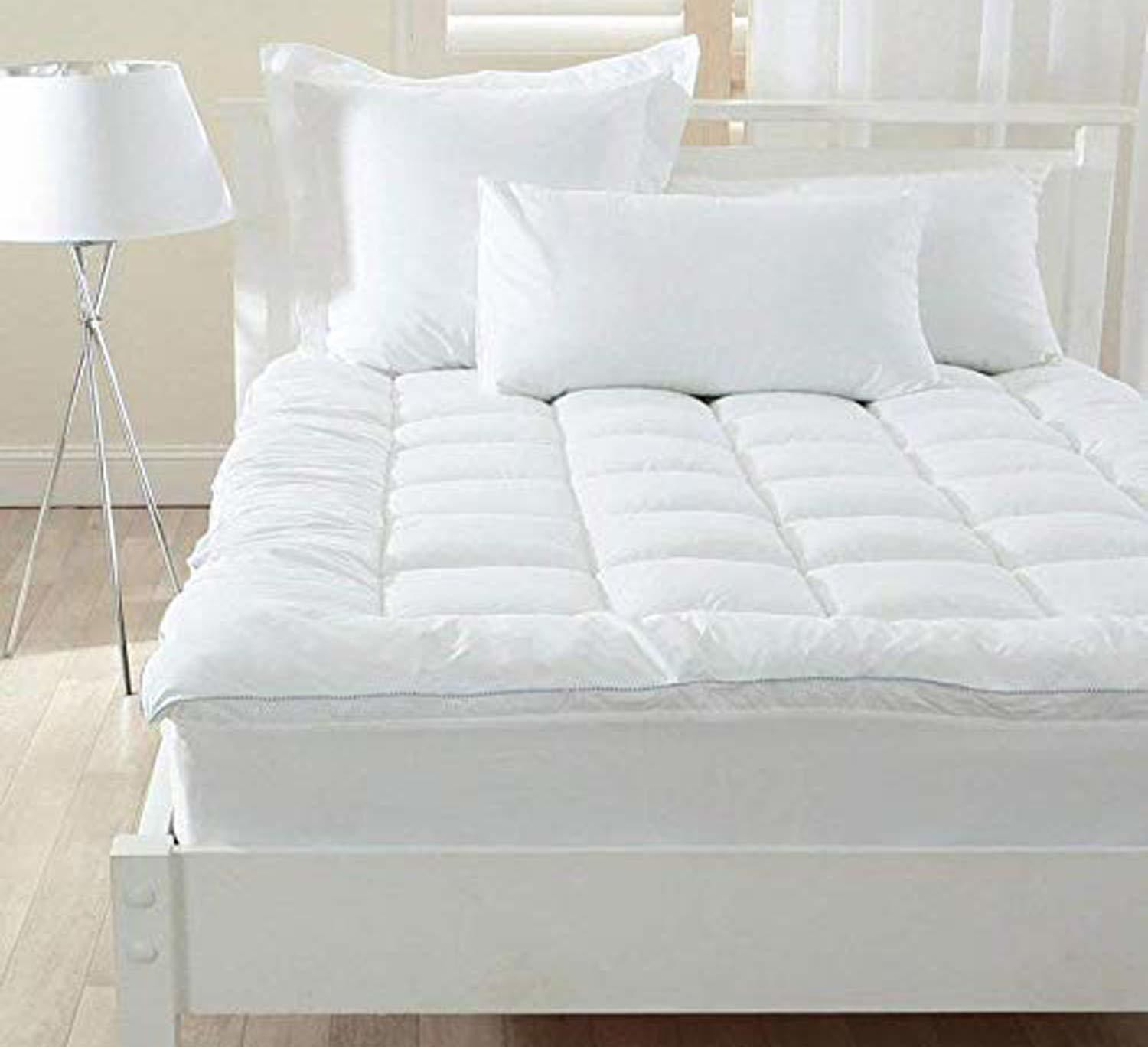 Image of Flipkart SmartBuy 3 inch (7.62 cm) King Size Microfibre Stretchable, Waterproof Mattress Topper