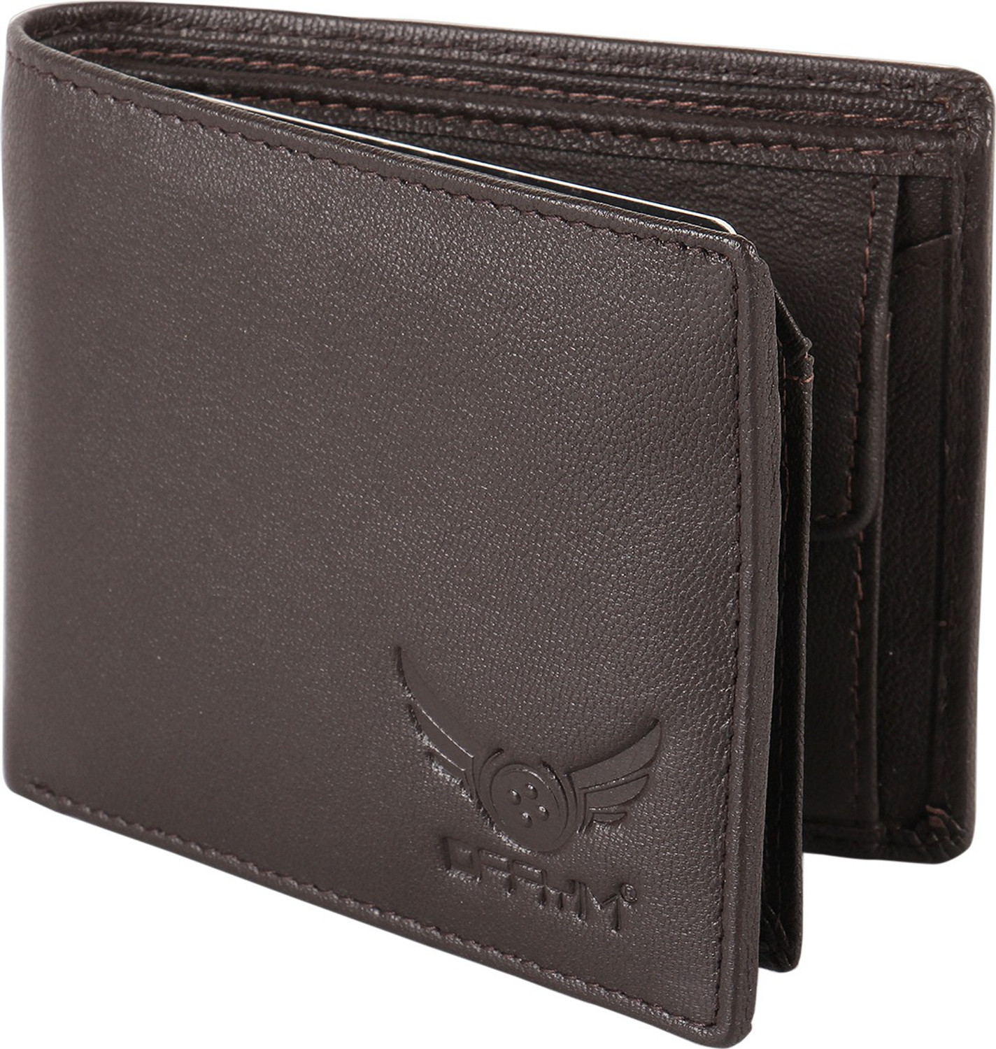 Image of DAAYIM Men Casual Brown Genuine Leather Wallet
