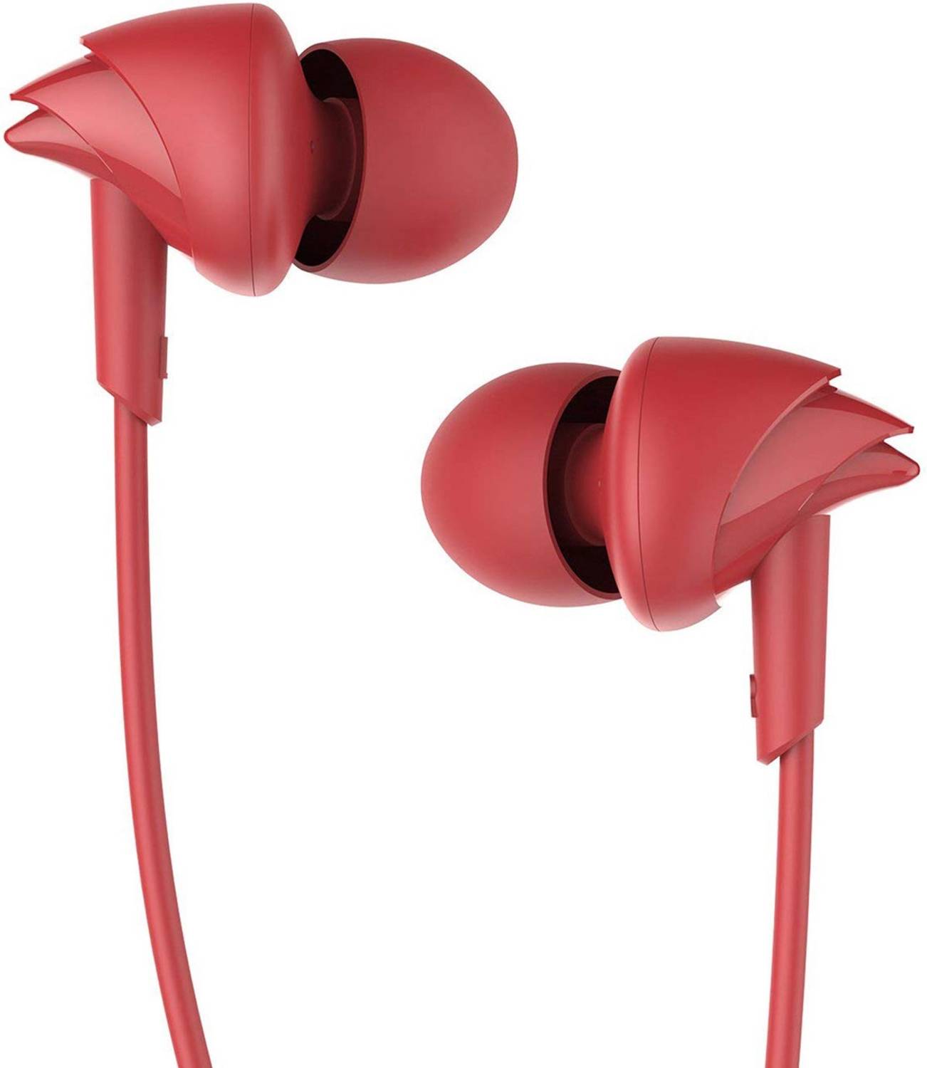 boAt Bassheads 100 Wired Earphones Wired Headset (Furious Red, In