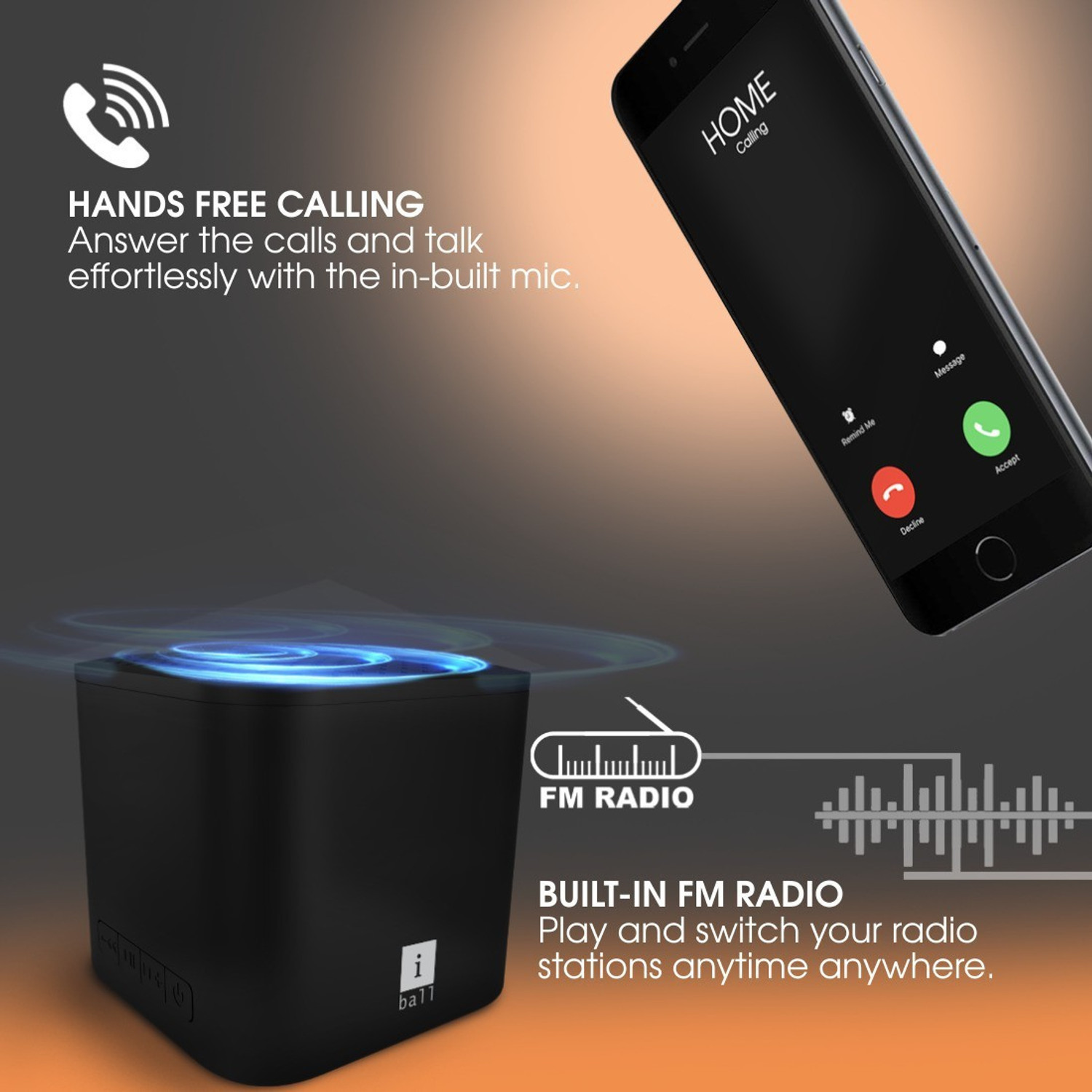 Image of iBall Musi Cube X1 3 W Bluetooth Speaker