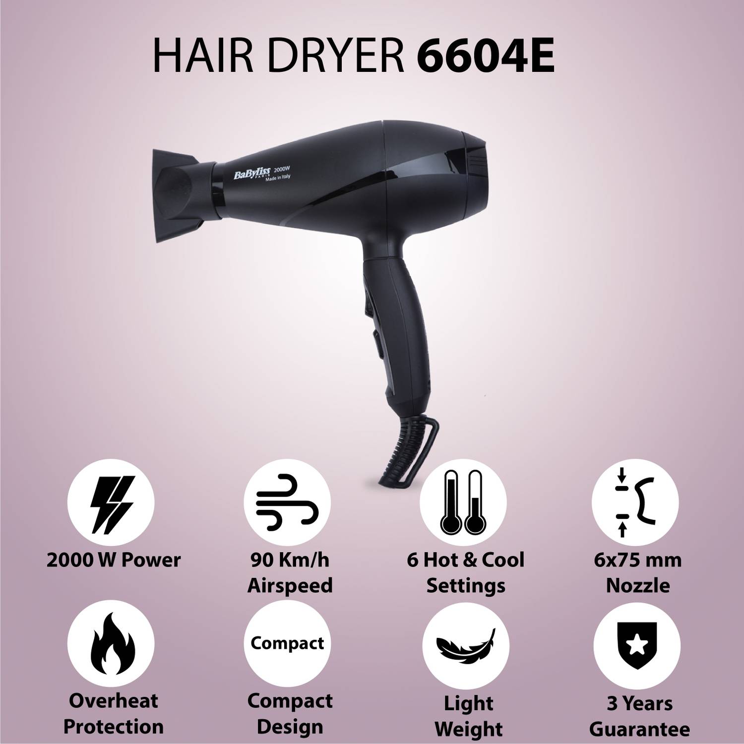 BABYLISS 6604E Hair Dryer - BABYLISS : Flipkart.com