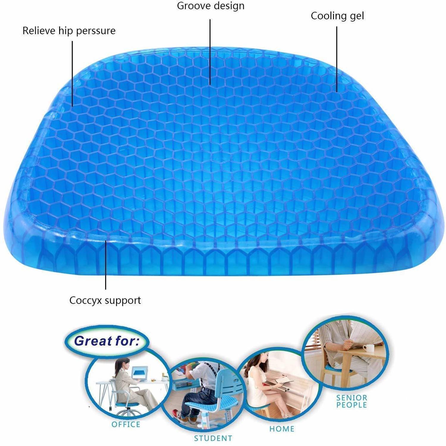 Fitaza Egg Sitter Seat Cushion with Non Slip Cover Hip Support