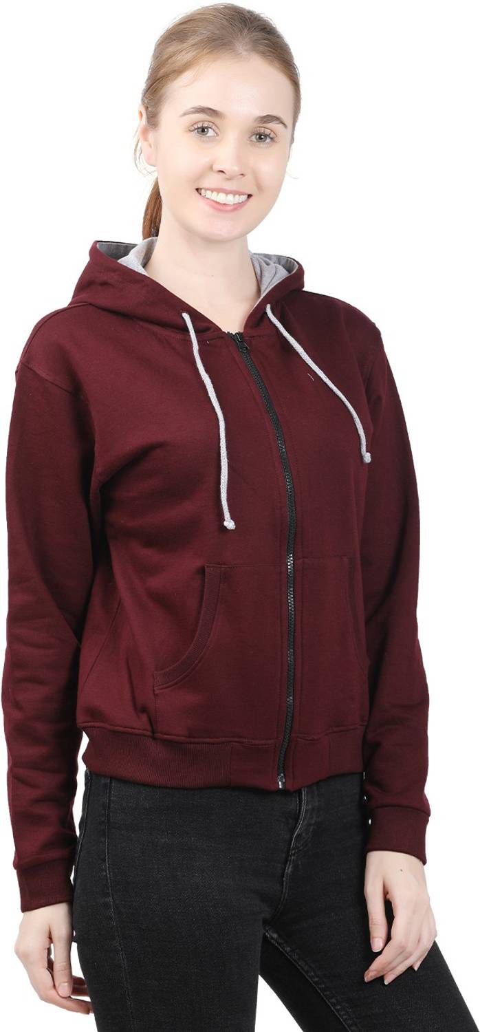 CHECKERSBAY Full Sleeve Solid Girls Sweatshirt