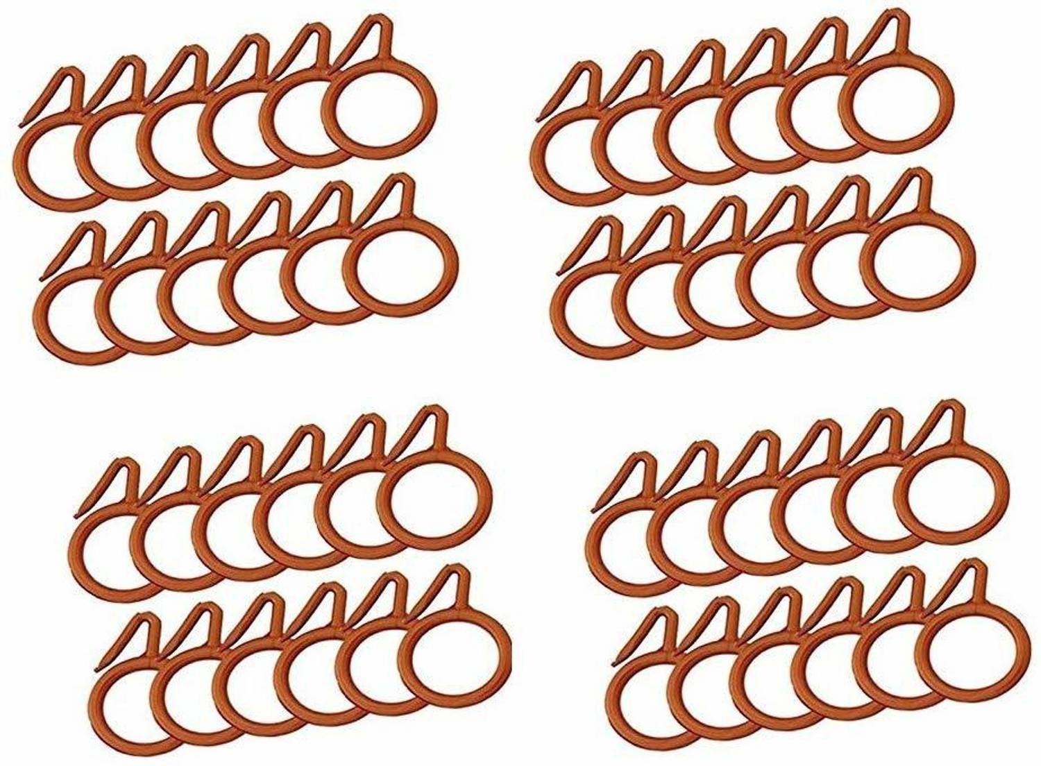 AnEk goods Red Curtain Rings Metal
