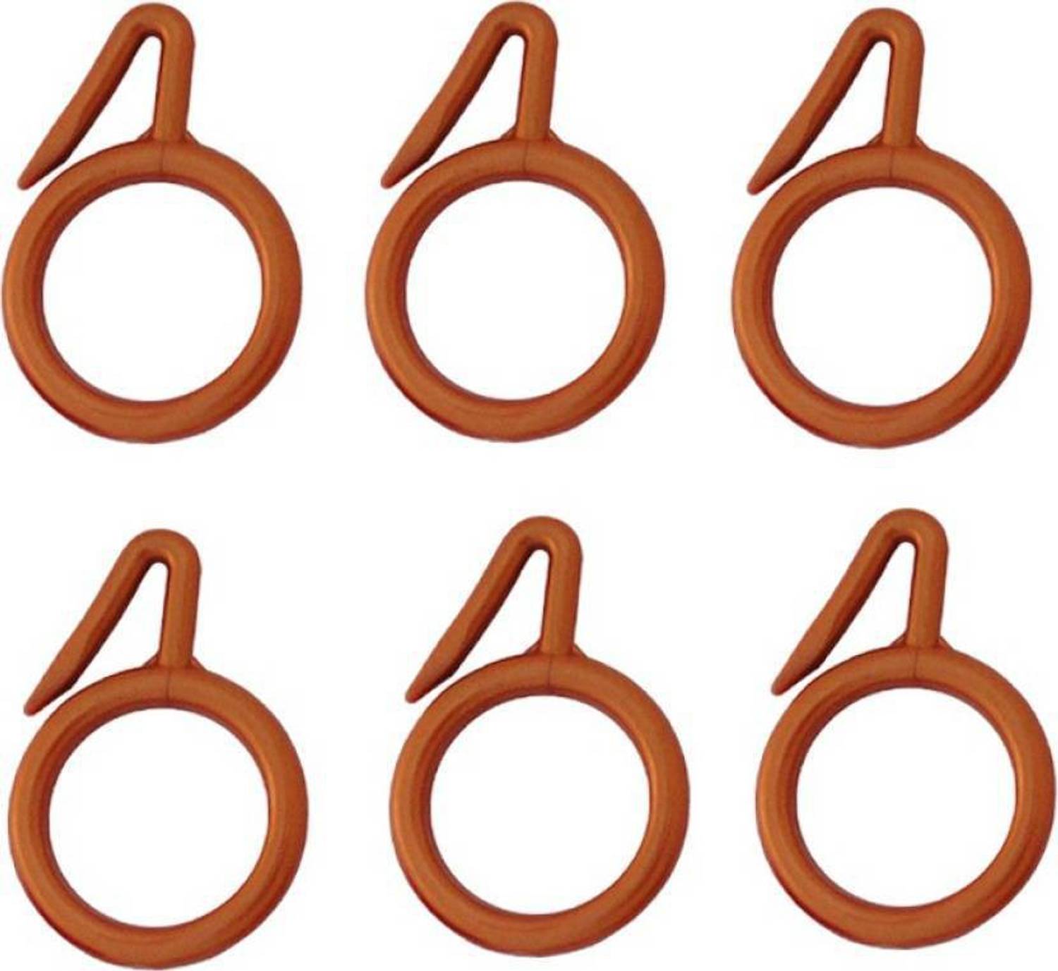 AnEk goods Brown Curtain Rings Metal