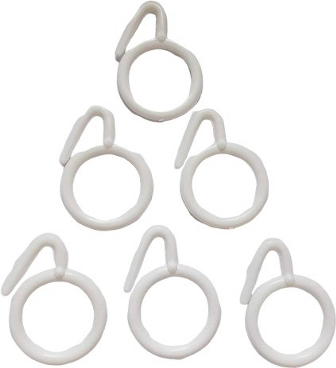 AnEk goods White Curtain Rings Metal