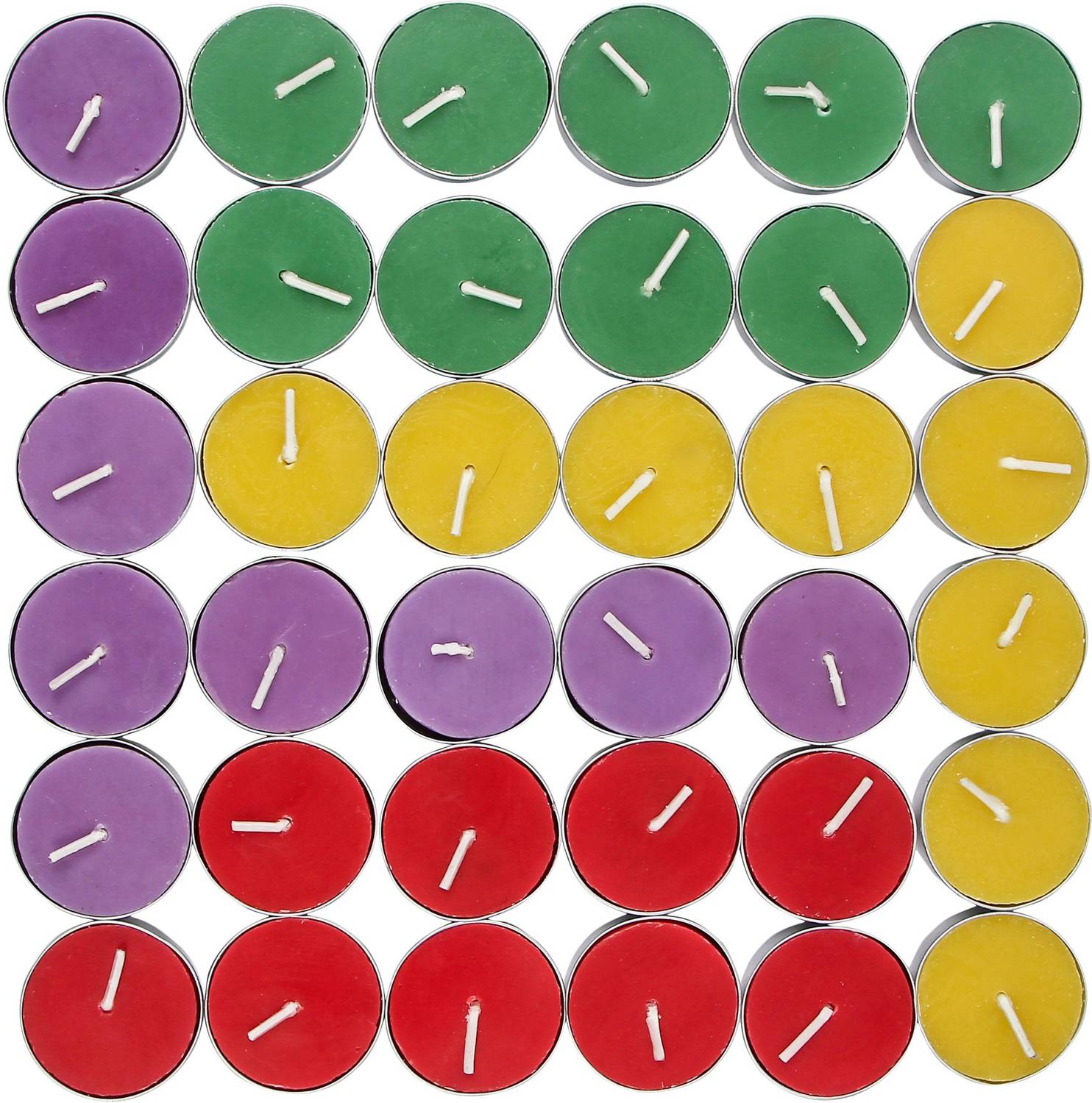 Asian Aura Decorators Smokeless Tea Light Candle Multicolour (Pack of 36 Pcs ) Candle