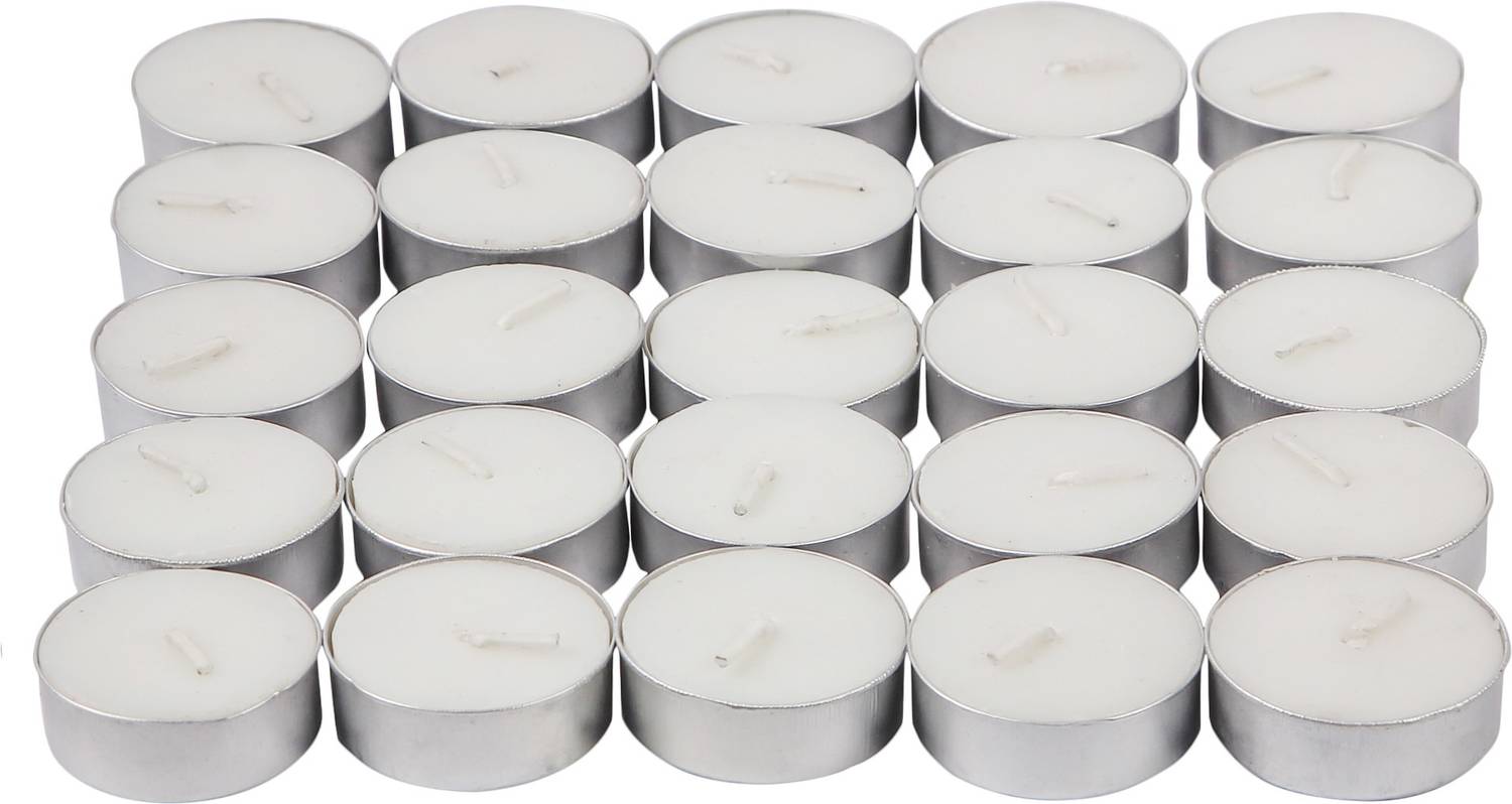 Asian Aura Decorators Smokeless Tea Light Candle(Pack of 25 Pcs ) Candle