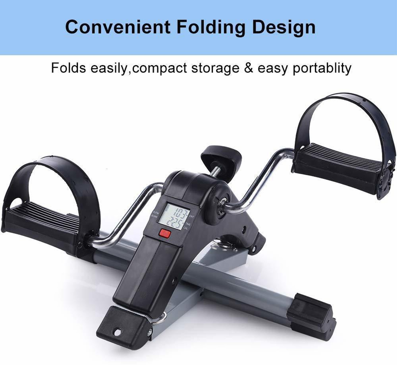 Image of MAITRI ENTERPRISE Mini Pedal Exercise Cycle Folding Bike Foot Cycle Fitness Portable Pedaling M41 Mini Pedal Exerciser Cycle