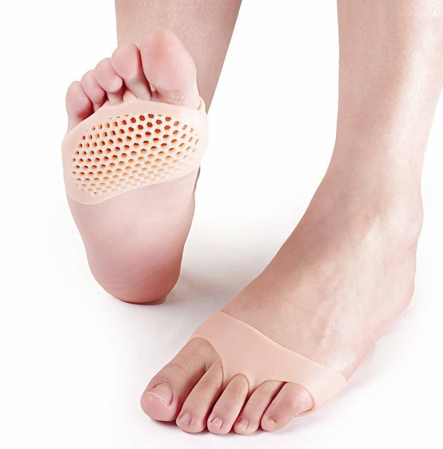 BK enterprise front Soft Silicon Gel Half Toe Sleeve Forefoot Pads For Pain Relief Foot Support