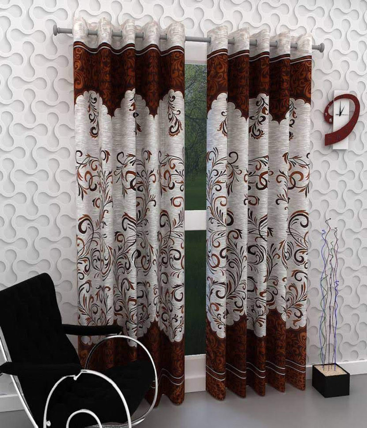Image of AH ARTSY HOME 214 cm (7ft) Door Curtain