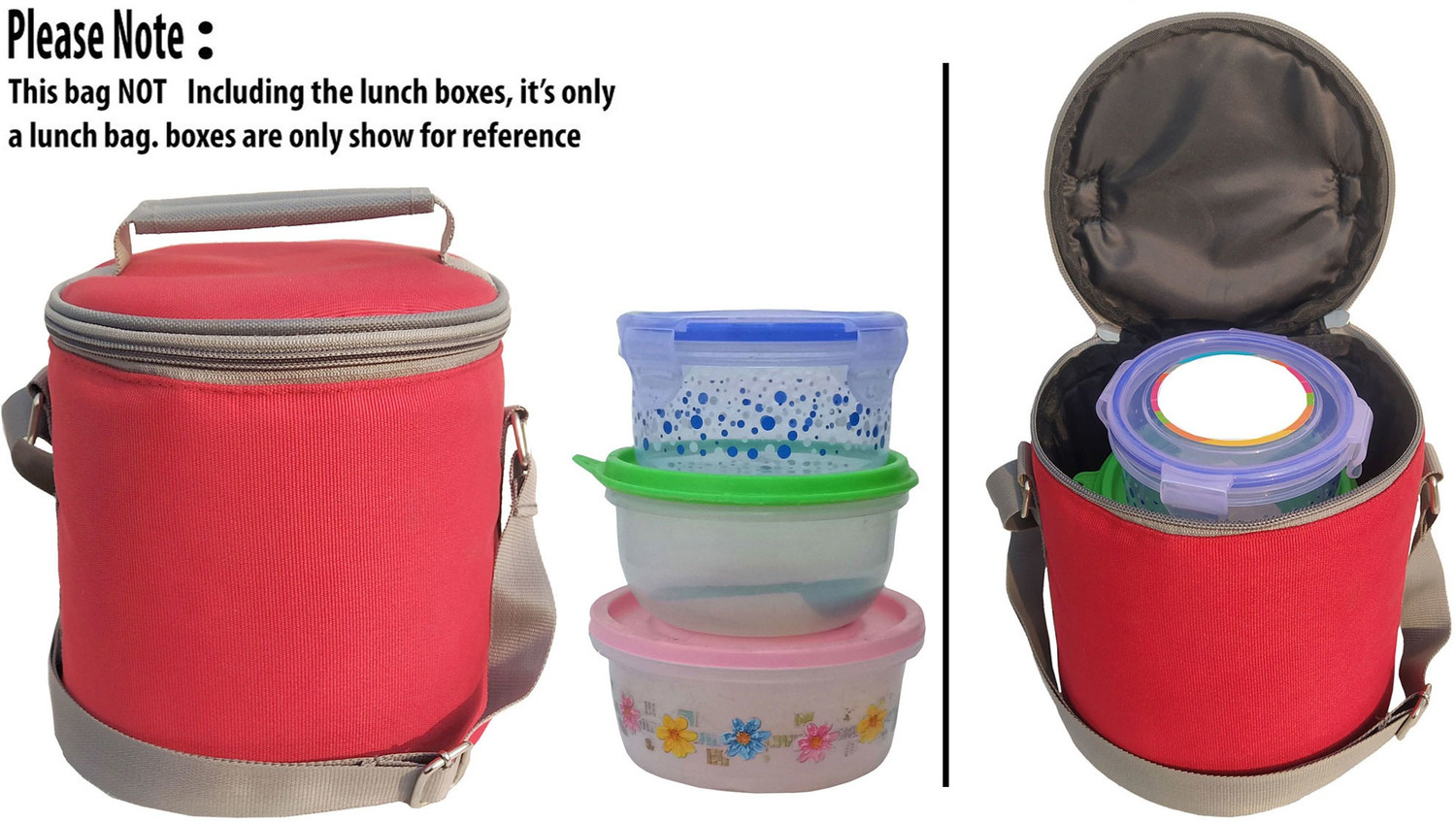 Image of Aafeen Red Office Use Tiffin Bag Waterproof Lunch Bag