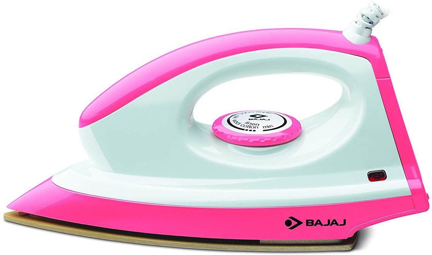 Image of BAJAJ Majesty Canvas Pink 1000 Watts Dry Iron 1000 W Dry Iron