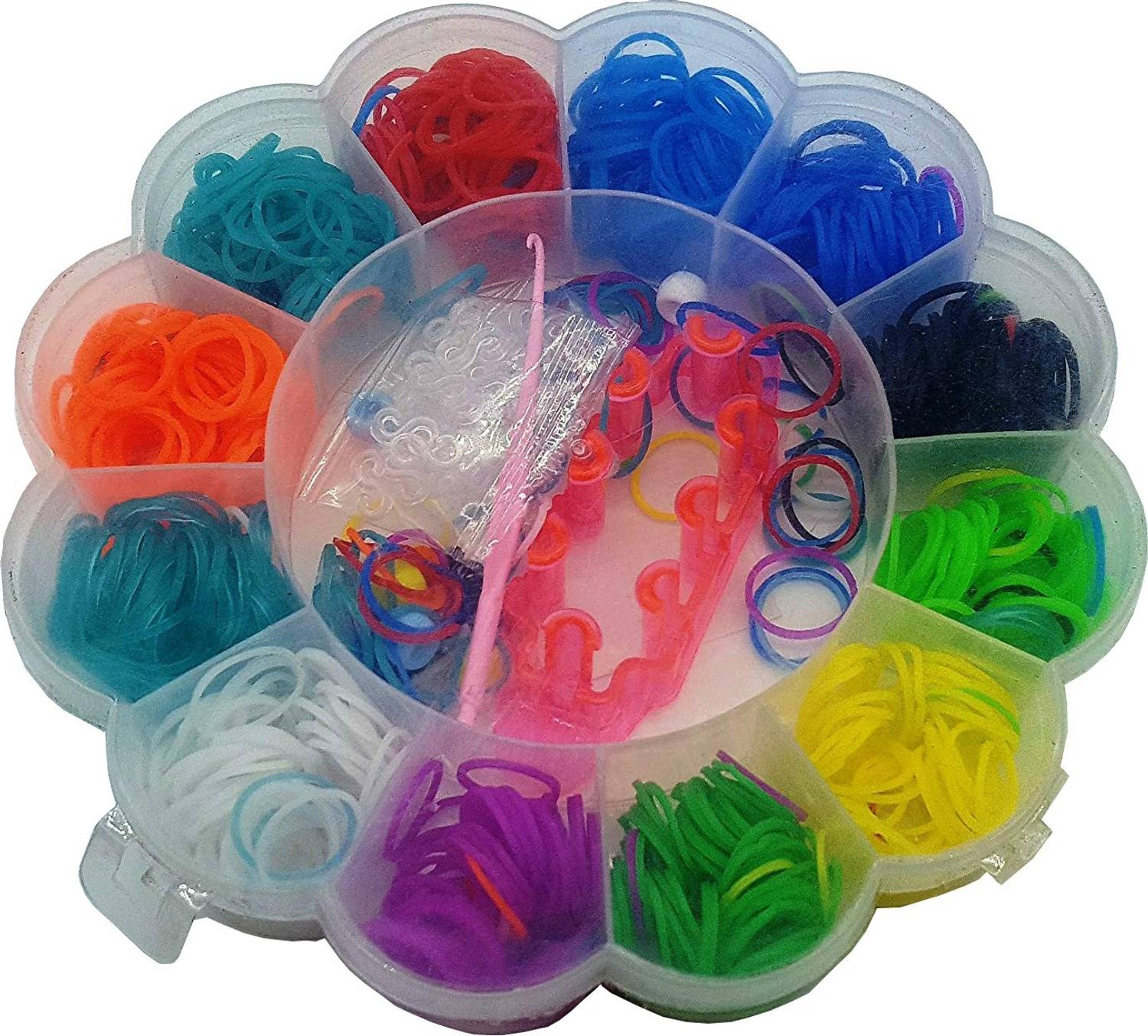 Authfort Color DIY Loom Band Kit (Flower Shape)