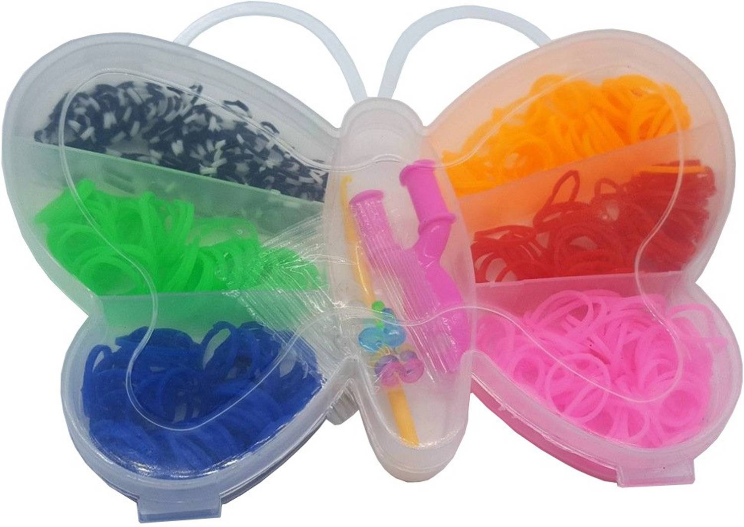Authfort Color DIY Loom Band Kit (Butterfly Shape)