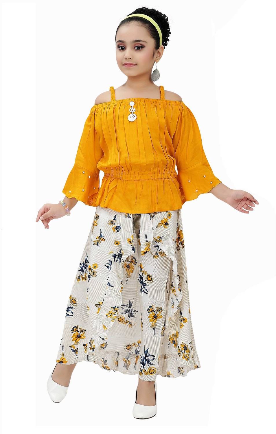 Arshia Fashions Girls Party(Festive) Top Skirt