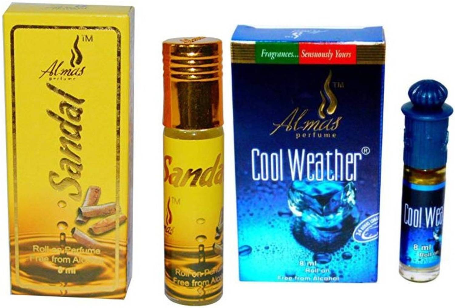 Almas Sandal & Cool Weather Floral Attar