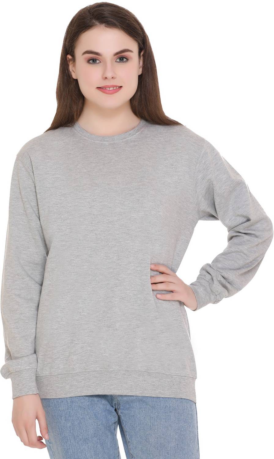 69GAL Full Sleeve Solid Women Sweatshirt