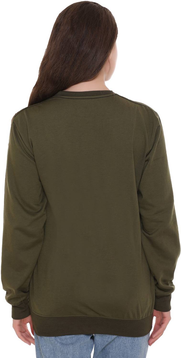 69GAL Full Sleeve Solid Women Sweatshirt