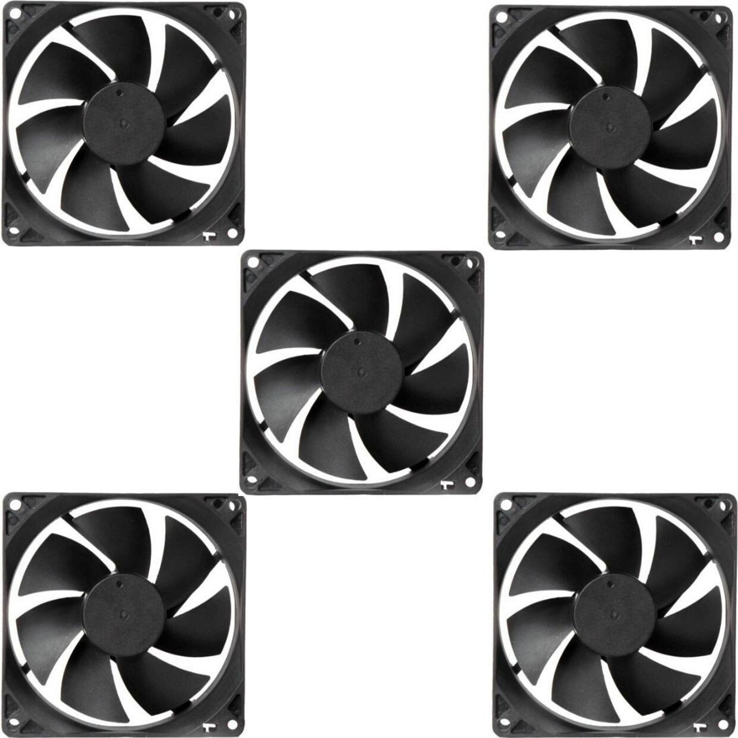 Image of TechSupreme PACK OF 5 DC 12V Cooling Fan for PC Case, CPU Cooler Radiator Cooling Fan All in one Cooler