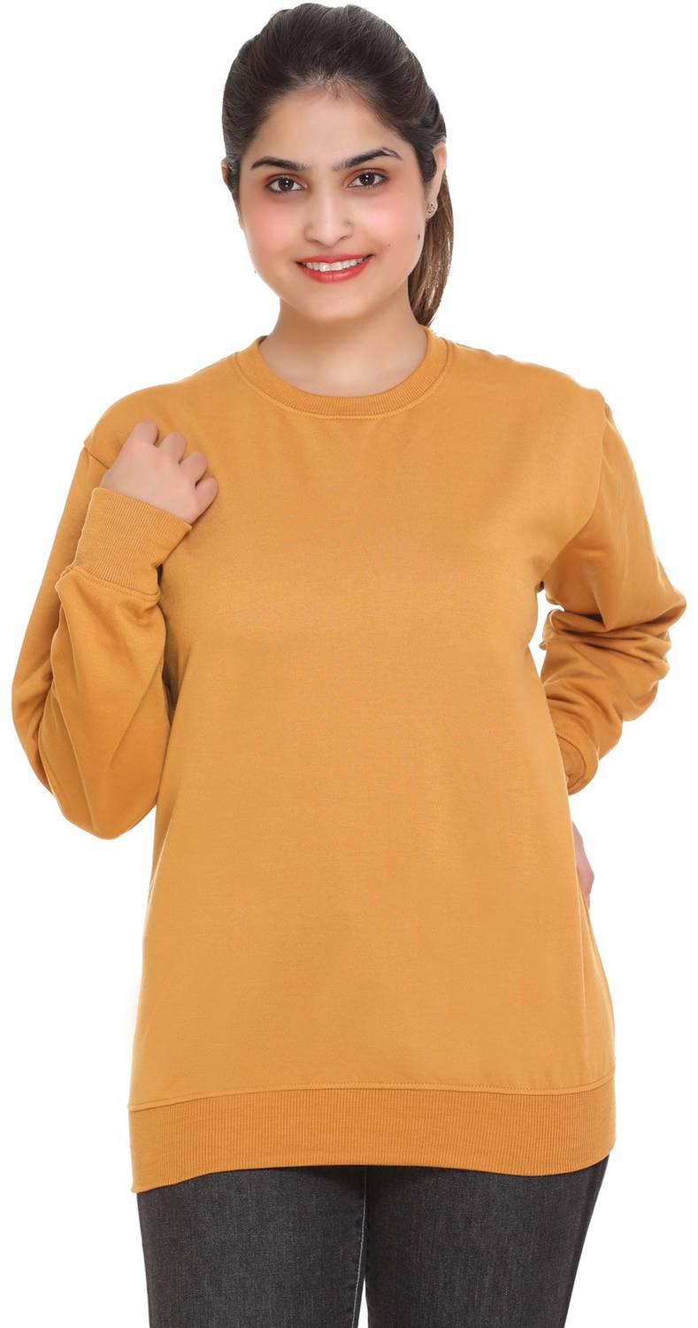 69GAL Full Sleeve Solid Women Sweatshirt