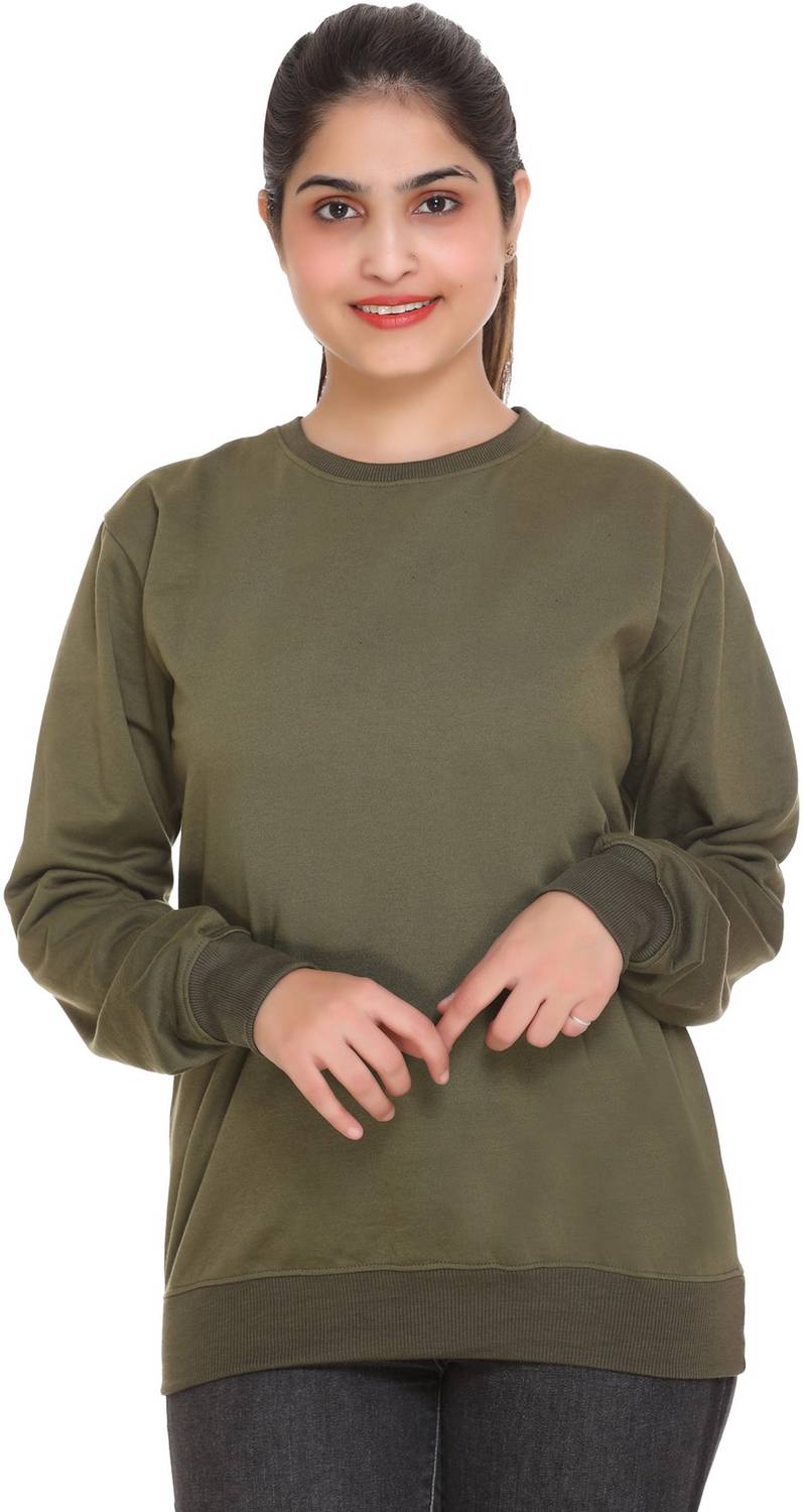 69GAL Full Sleeve Solid Women Sweatshirt