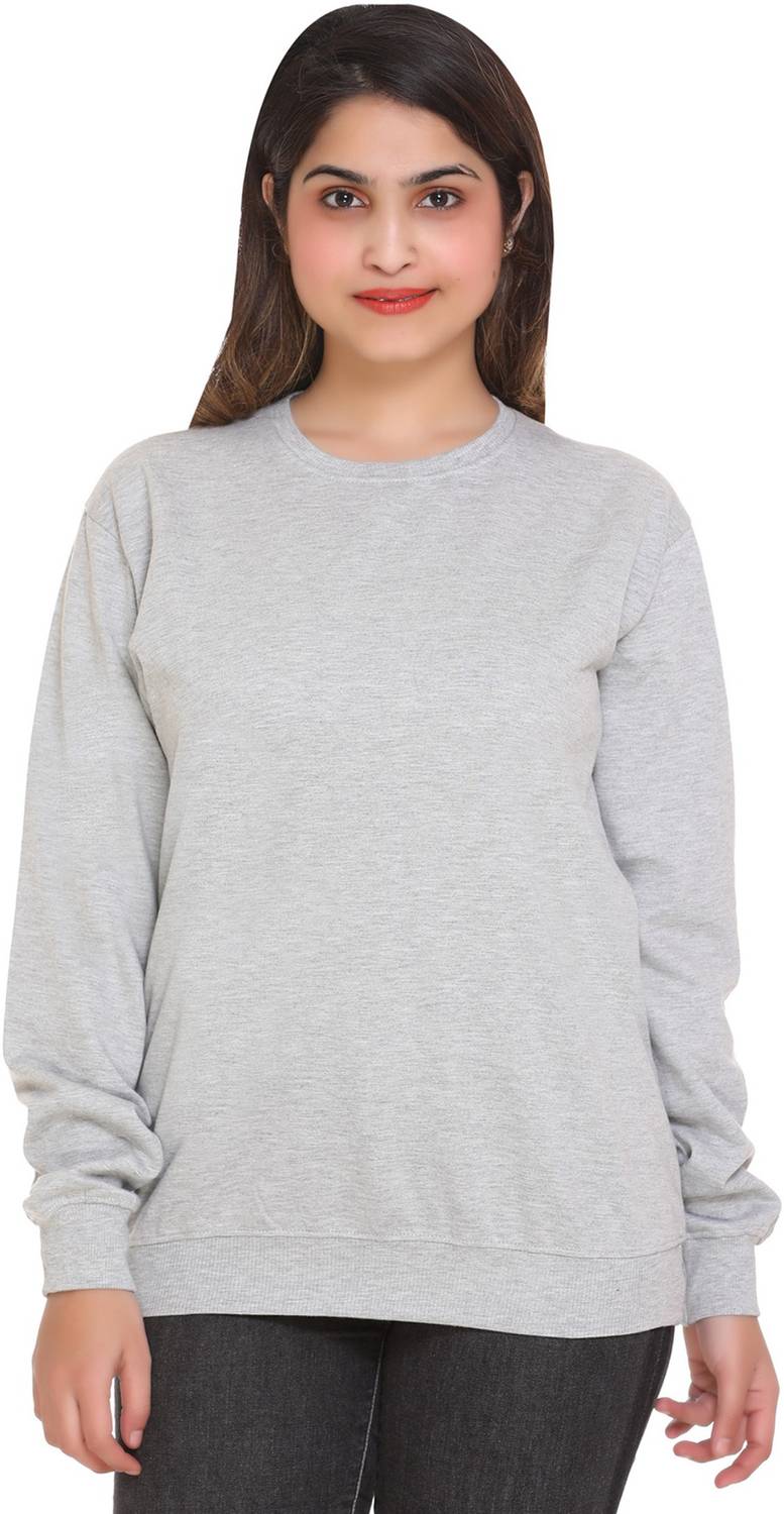69GAL Full Sleeve Solid Women Sweatshirt