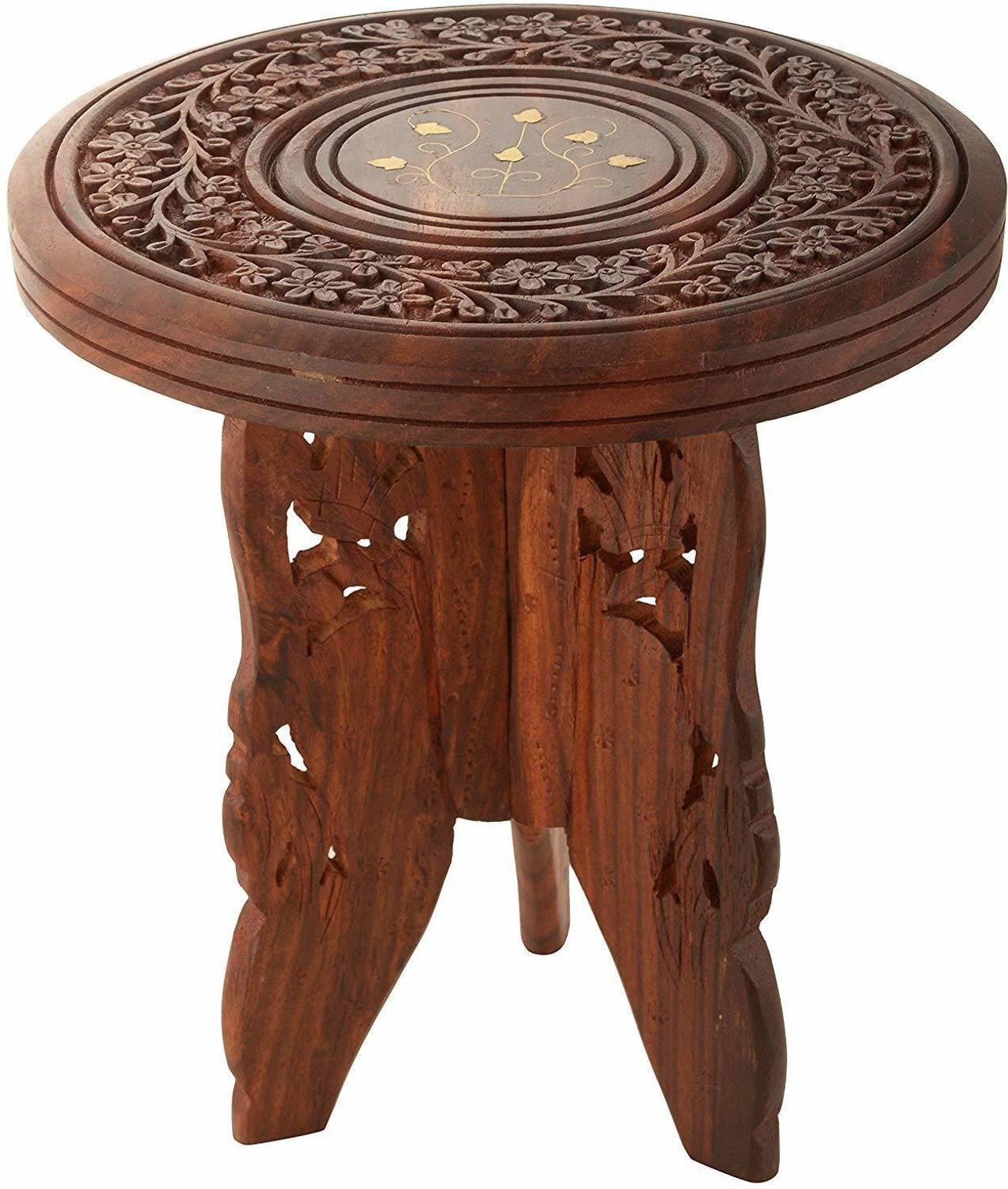 MODERNCOLLECTION Stool (Brown, Gold, Pre-assembled)
