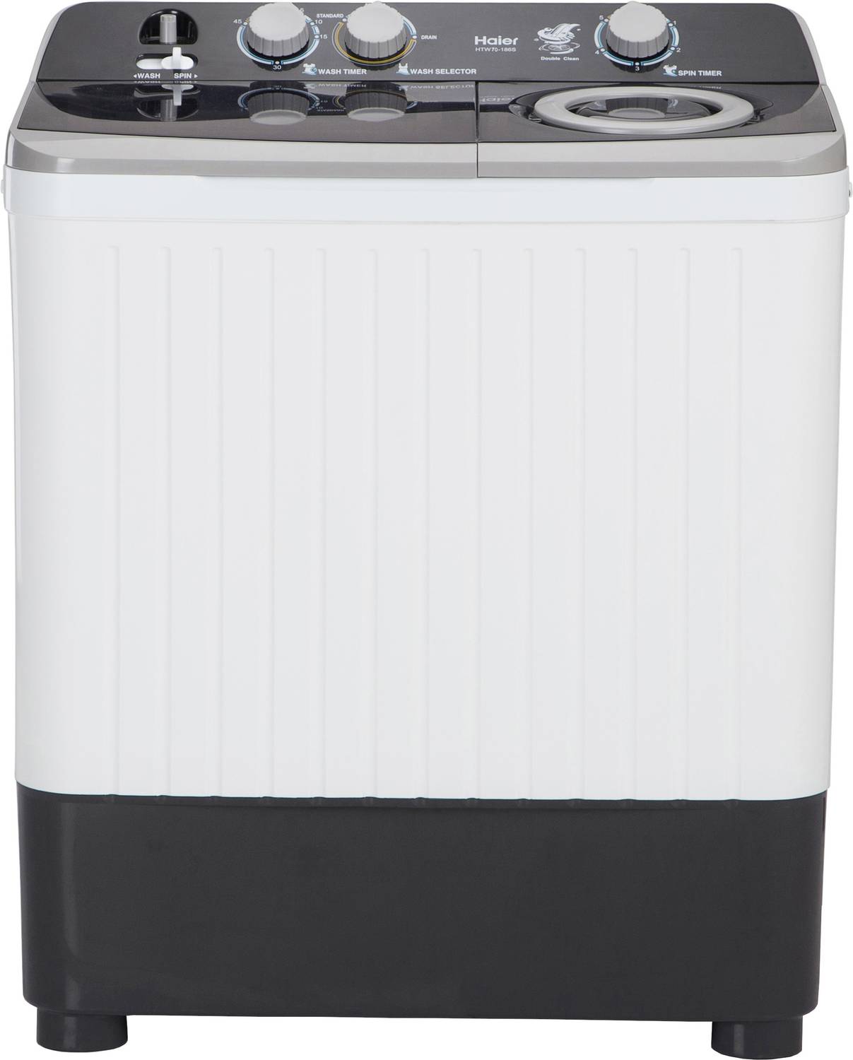 Haier 7 kg Semi Automatic Top Load Black, White (HTW70-186S)