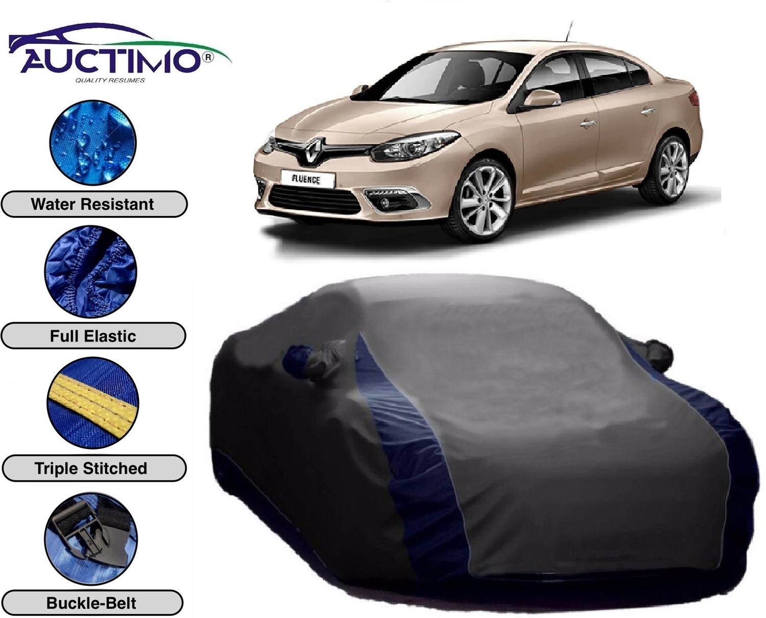 AUCTIMO Car Cover For Renault Fluence (With Mirror Pockets)