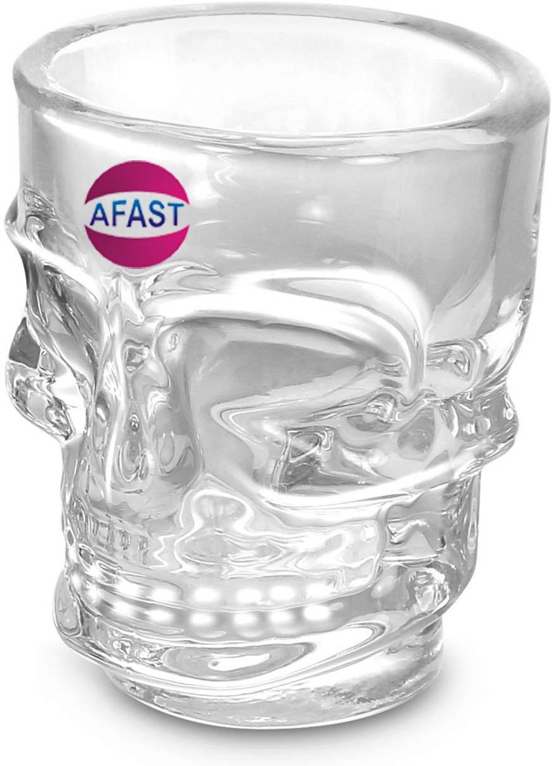 AFAST (Pack of 2) Stylish Funky Shot Glass For Bar & Home, Transparent, Set Of 2, 20 ml -KT45 Glass Set Shot Glass