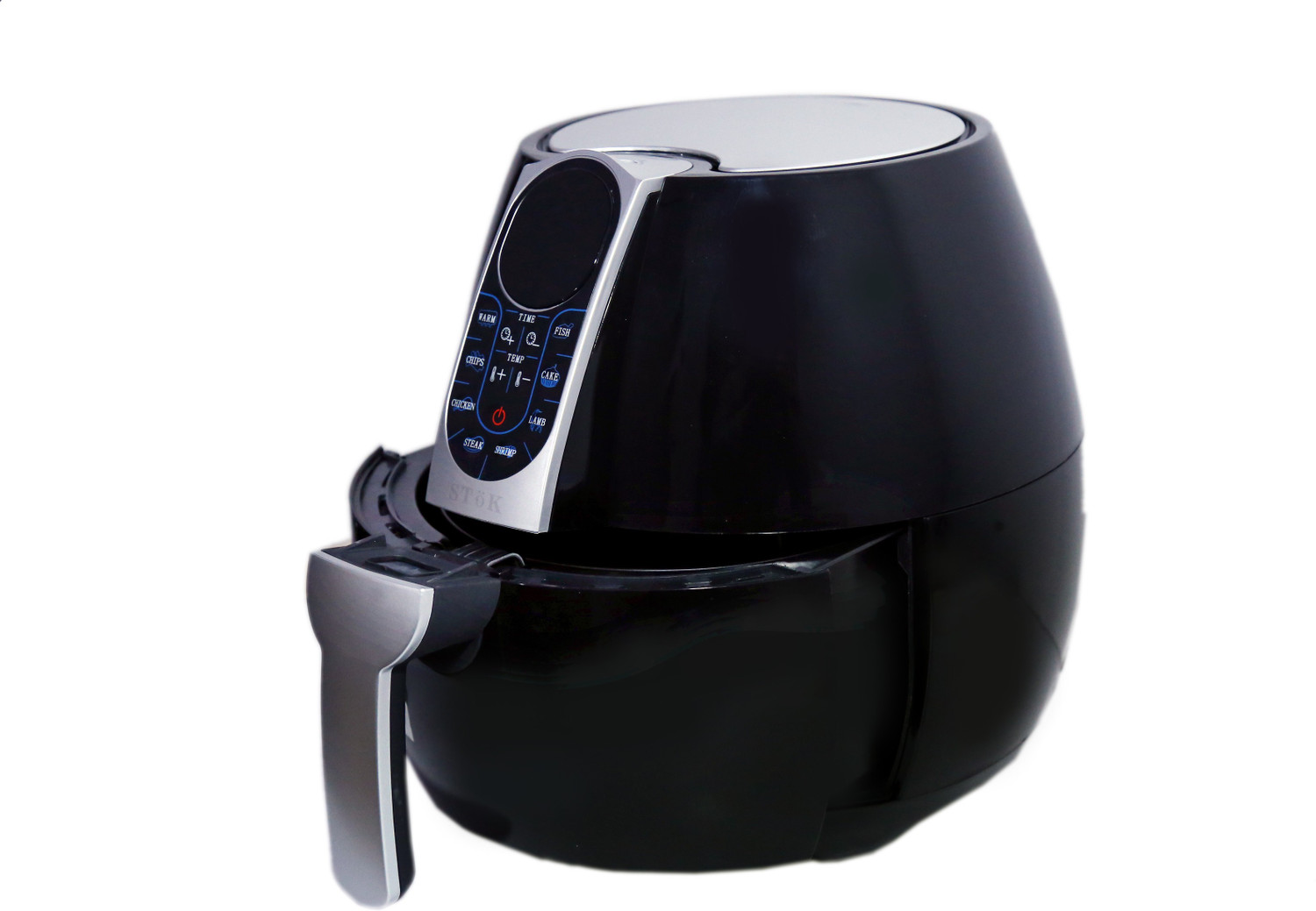 Image of Stok Digital Air Fryer 4 Liter 1500-Watt with Smart Rapid 3D Air Technology with Free Double Layer Grill (Black) Air Fryer