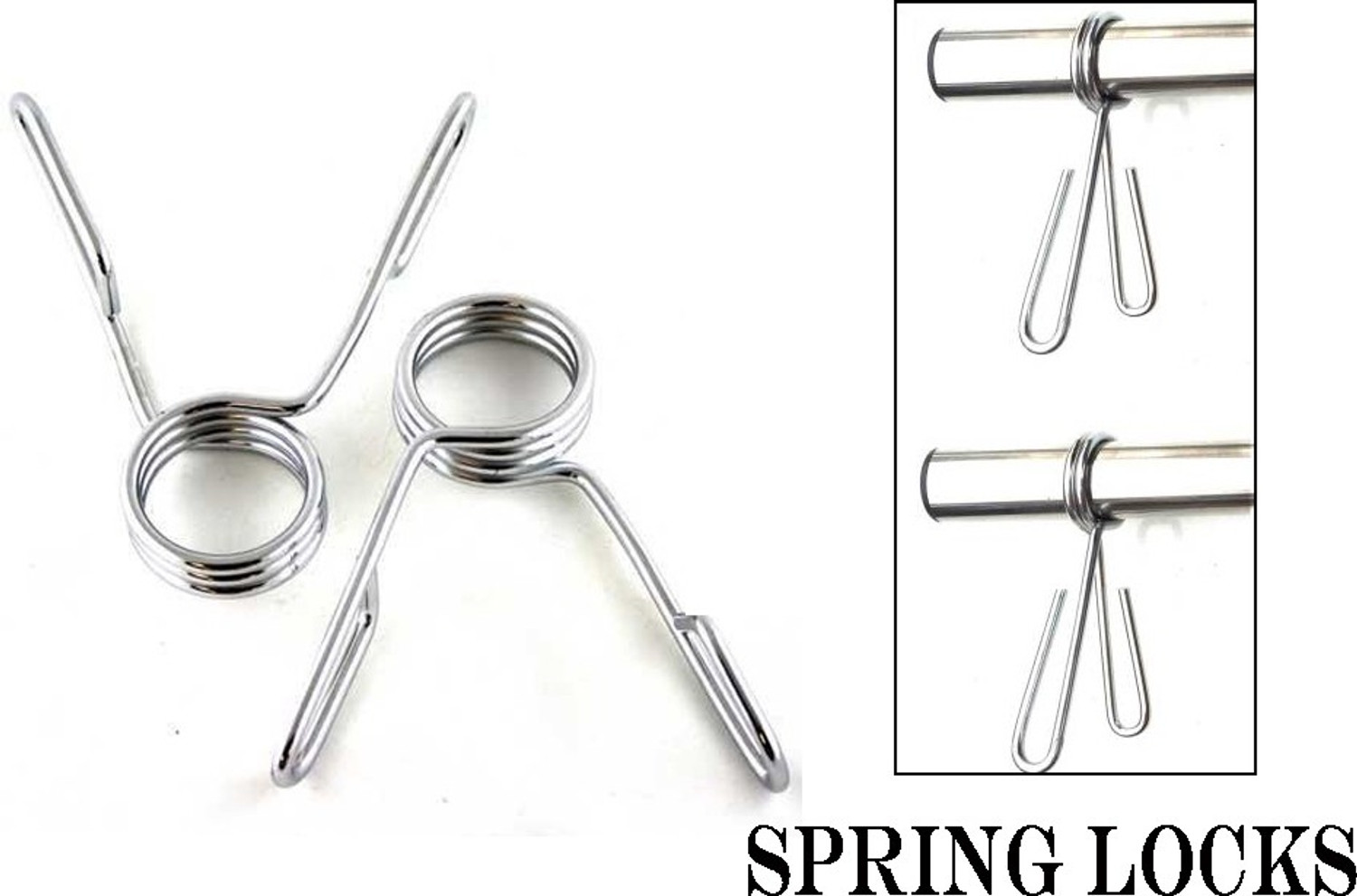 Image of L'AVENIR Gym & Fitness PREMIUM HEAVY DUTY Weight Lifting 3ft. STRAIGHT ROD with LOCKS Weight Lifting Bar