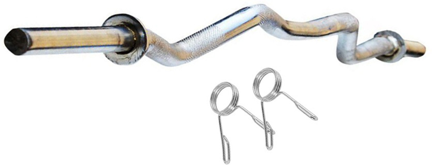 Image of L'AVENIR PREMIUM 3ft. HEAVY DUTY Weight Lifting CURL / BEND / EZ ROD with Spring Locks Weight Lifting Bar