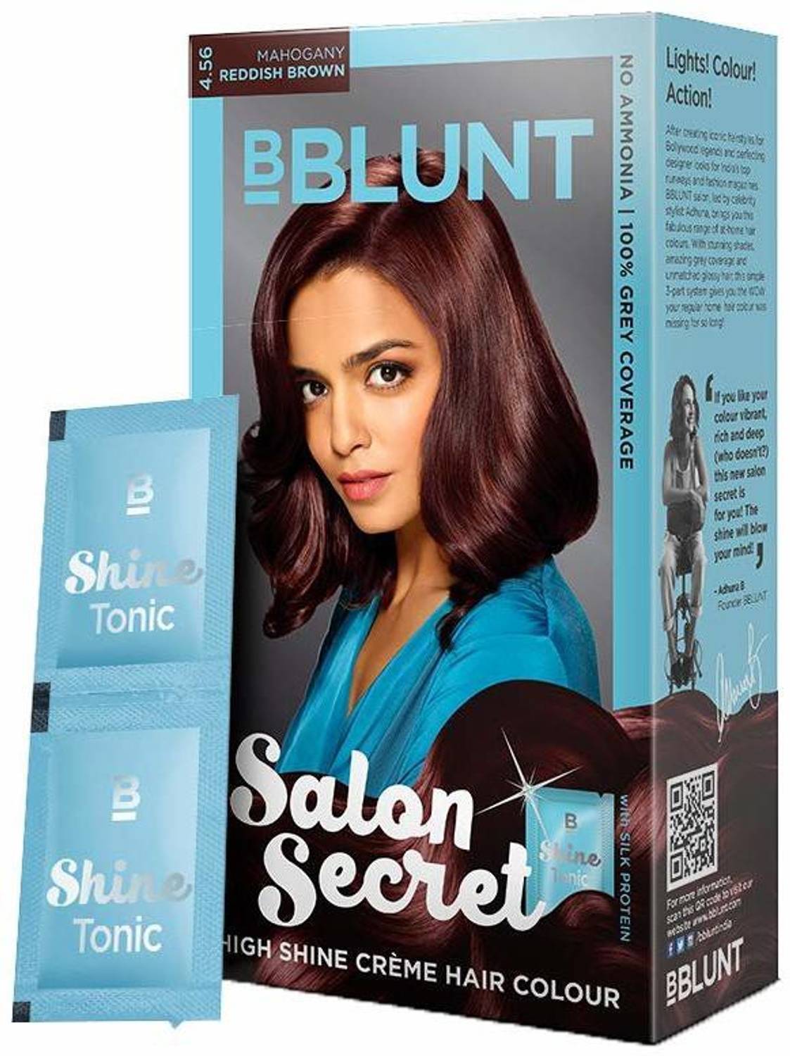 BBlunt hair color reddish brown , mahogany reddish brown