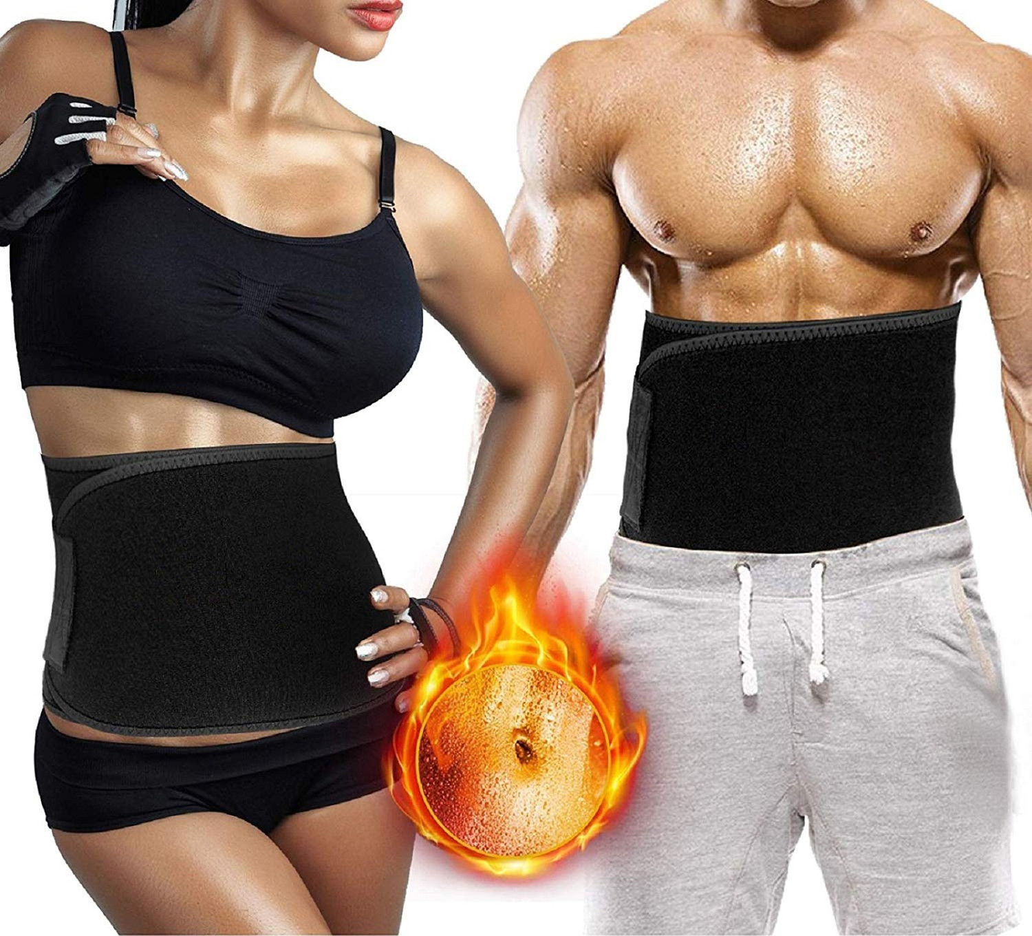 Image of RBS New Heavy Soft Quality FITNESS BELT (XXXL SIZE) sweat Belt, Slimming belt, Waist shaper, Tummy Trimmer, Sweat slim belt, Belly fat burner, Stomach fat burner, Best Quality, Super stretch, Unisex body shaper for men & women Slimming Belt