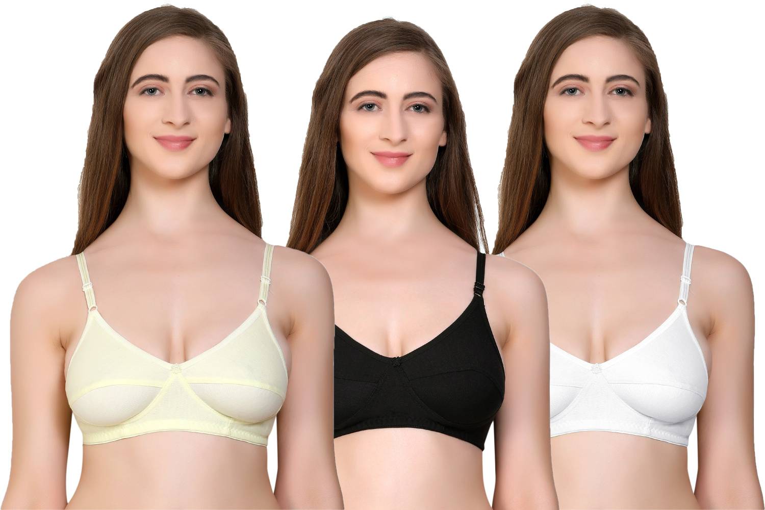 Auletics by Ucare Auletics Bra for Women Bra Combo Pack (Multi-Color) Women T-Shirt Non Padded Bra