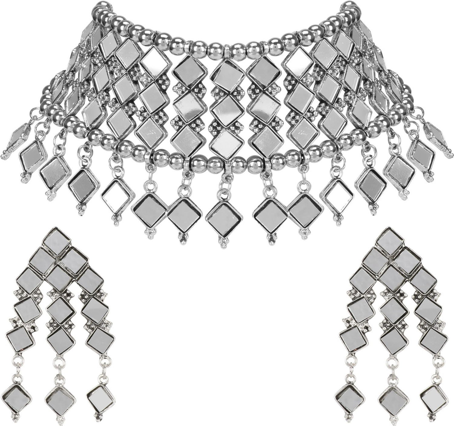 Image of URBANELA Metal Silver Jewellery Set
