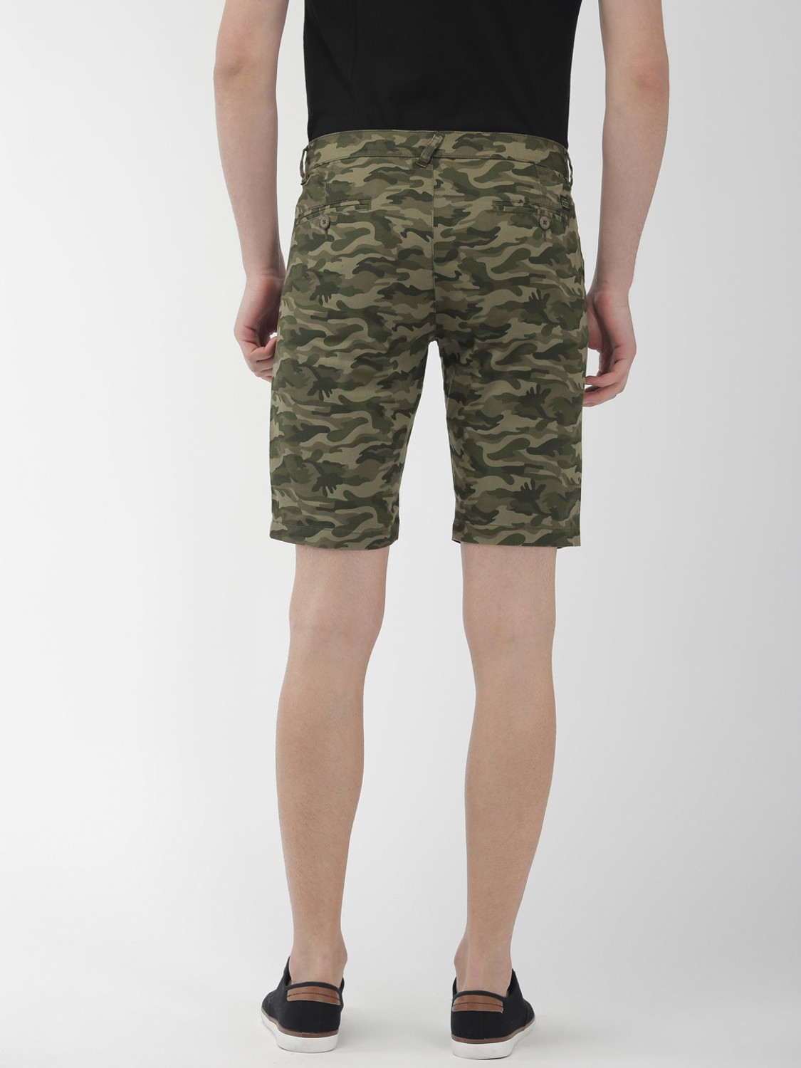 Image of The Indian Garage Co. Printed Men Green Casual Shorts
