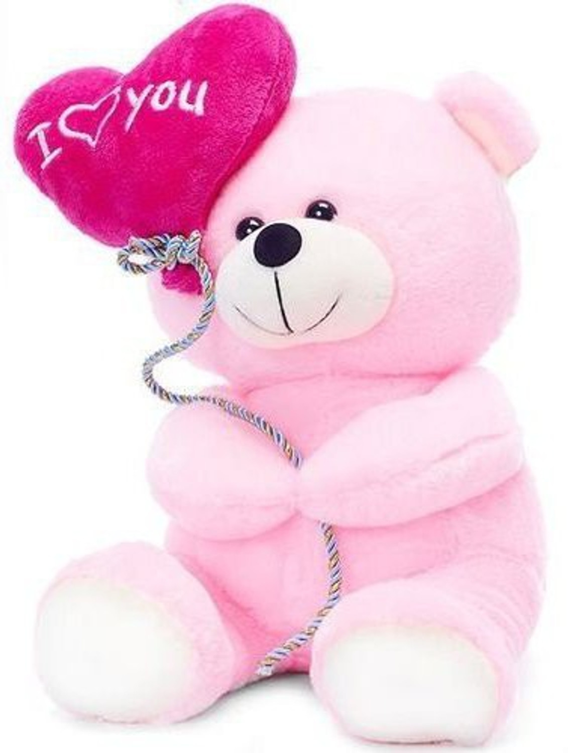 Image of SANA TOYS Soft Plush I Love You Balloon Heart Teddy Bear - 20 cm