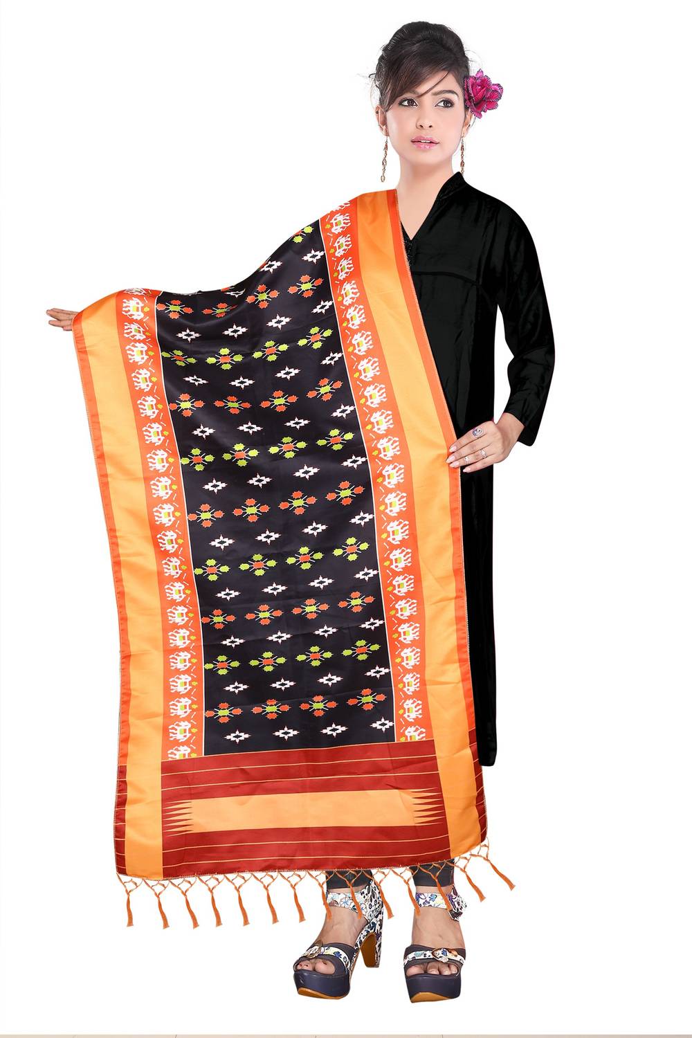 Bloviate Cotton Silk, Silk Blend Printed Women Dupatta