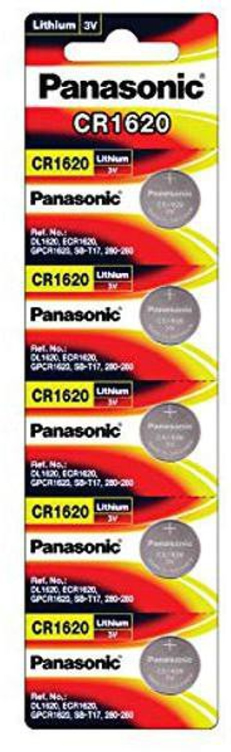Image of Panasonic CR-1620 /5BE Lithium Coin - Pack of 5 Battery