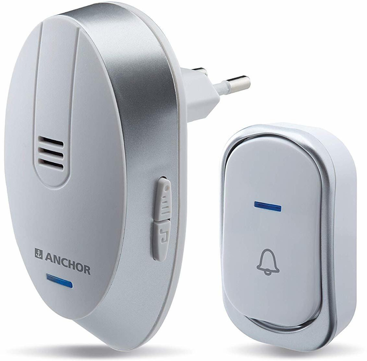 Image of Anchor By Panasonic Wireless Door Bell - Plug in type (Steel Grey) Wireless Door Chime