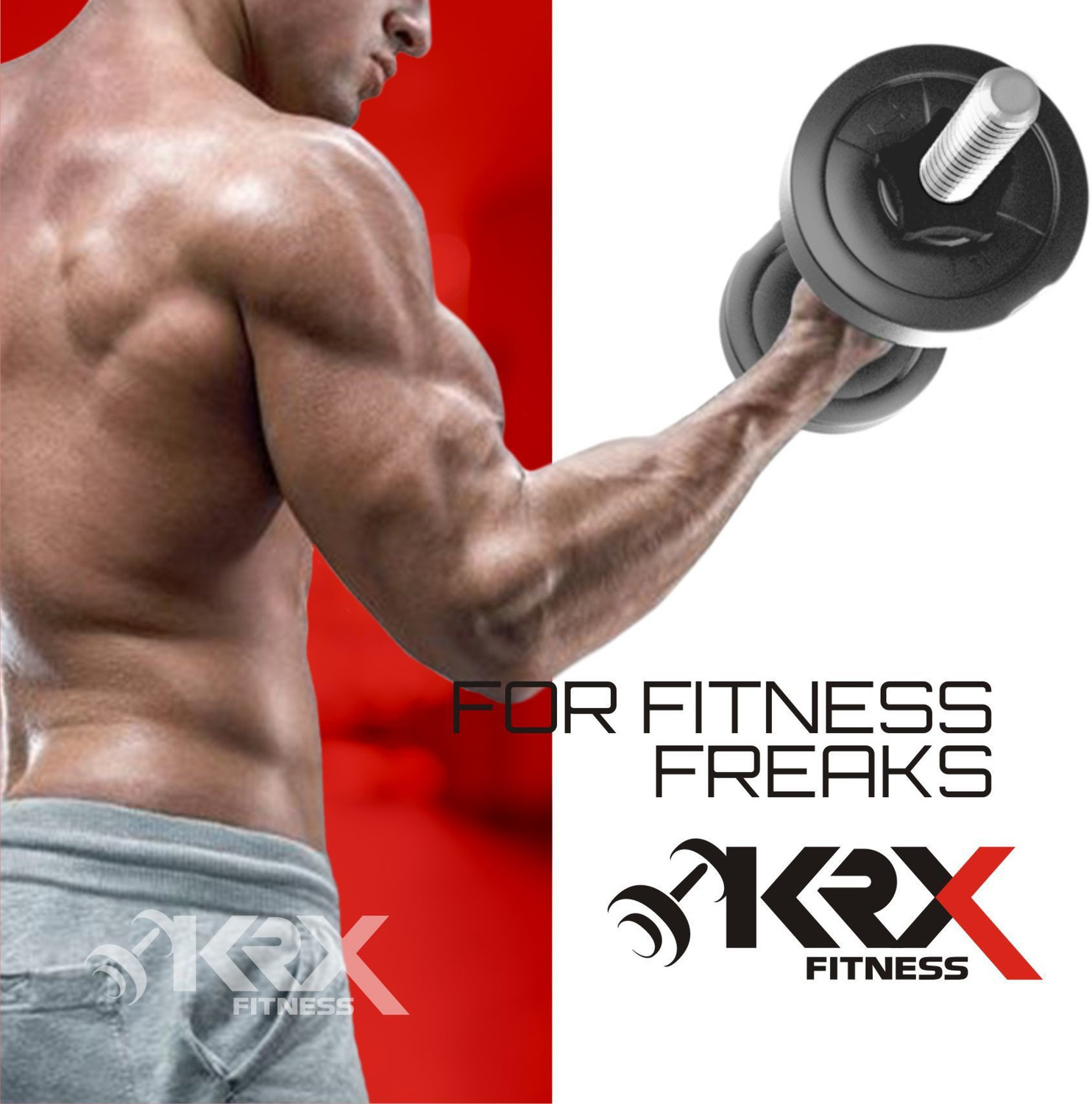 Image of KRX 50 kg PVC 50 KG COMBO 3-WB Home Gym Combo