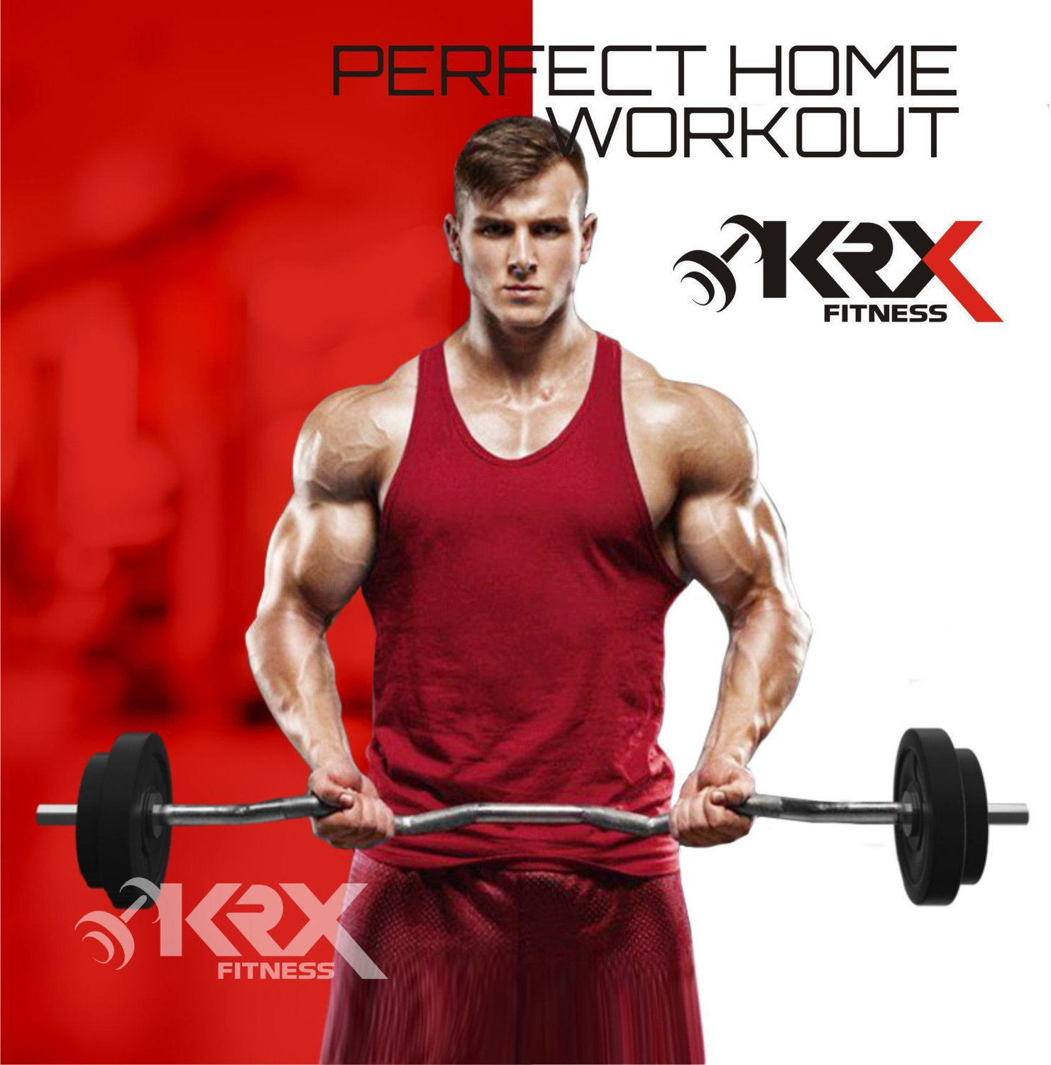 Image of KRX 50 kg PVC 50 KG COMBO 3-WB Home Gym Combo