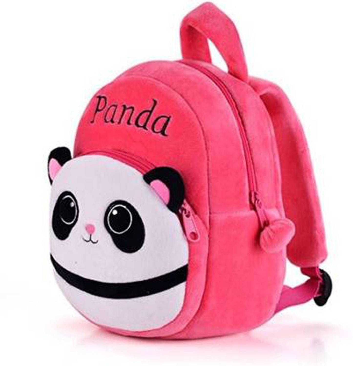 Balni new pink panda School Bag For Kids Soft Plush Backpack For Small Kids Nursery Bag Kids Gift (Age 2 to 6 Years) (Nursery/Play School) School Bag