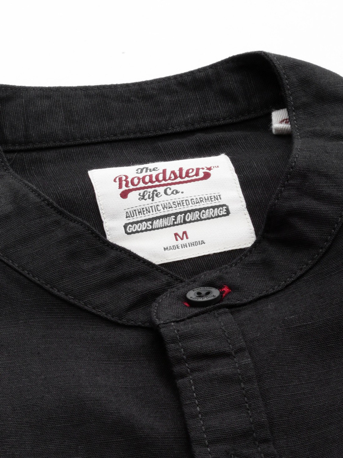 Image of Roadster Men Solid Casual Black Shirt
